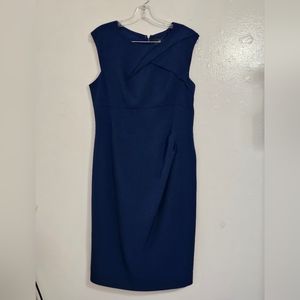 Adrianna Papell Blue Dress Sleeveless Size 14